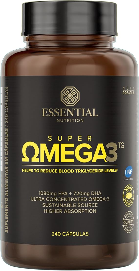Solução Inteligente: Super Ômega 3 TG Essential Nutrition - 240 Cápsulas
